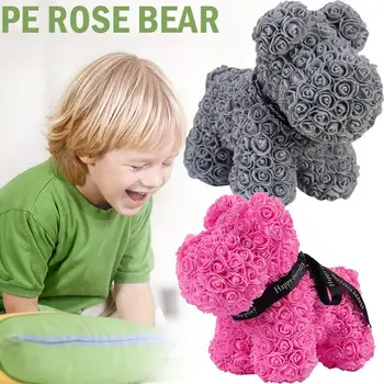 

Artificial Rose Dog Dolls Rose Dog PE Romantic Lovely Birthday Love Gift Toy Valentine'S Day Girlfriend