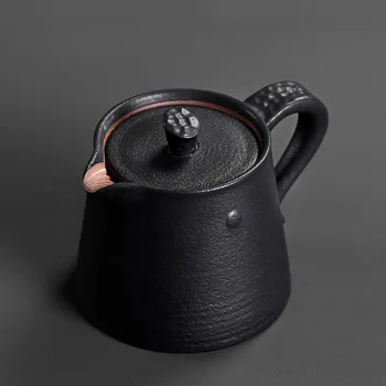 

Ceramic Small Single Pot Tea Set Filter Tea Stoneware Tea Ceremony Black Pottery Tea Tea Pot Purple Clay Teapot Tea Set Siteel