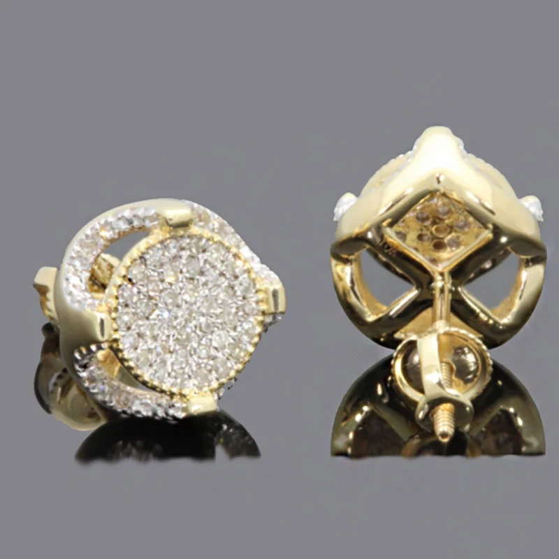 

Trendy Classical Stud Earrings Gold Color Silver Color Crystal Elegant Simple for Women Party Wedding Jewelry