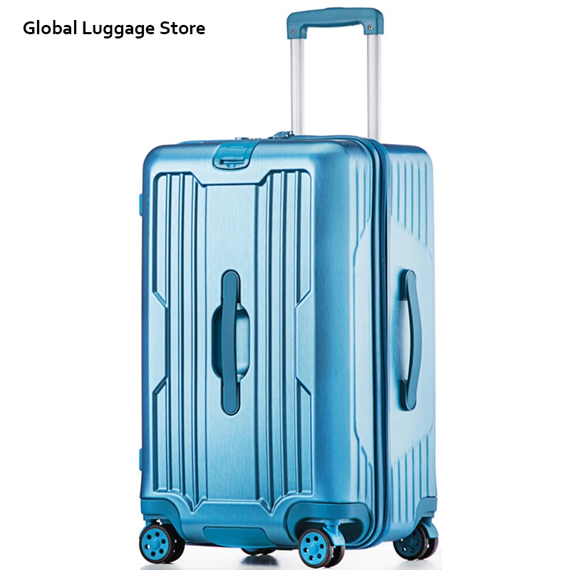 Blue 2" 29" утолщенная большая багажная коробка большой емкости Жесткий чемодан сумка на колесиках - Цвет: Blue