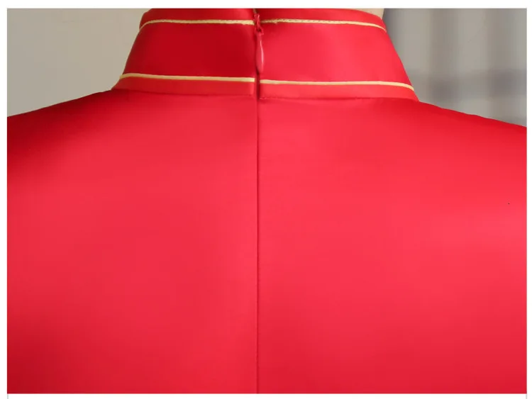Sheng Coco 5XL размера плюс дамское длинное китайское свадебное платье Cheongsam желтое фиолетовое вечернее платье в восточном стиле 3XL 4XL 5XL