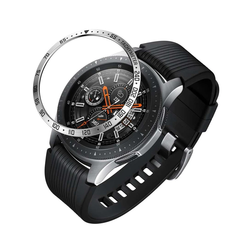 Ободок для samsung Galaxy Watch чехол gear S3 Frontier/классическая спортивная клейкая крышка ремешок аксессуары(белый+ черный 46 мм
