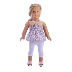 Vêtements d'été pour poupée nouveau né fille américaine, accessoires de 18 pouces (46cm) 