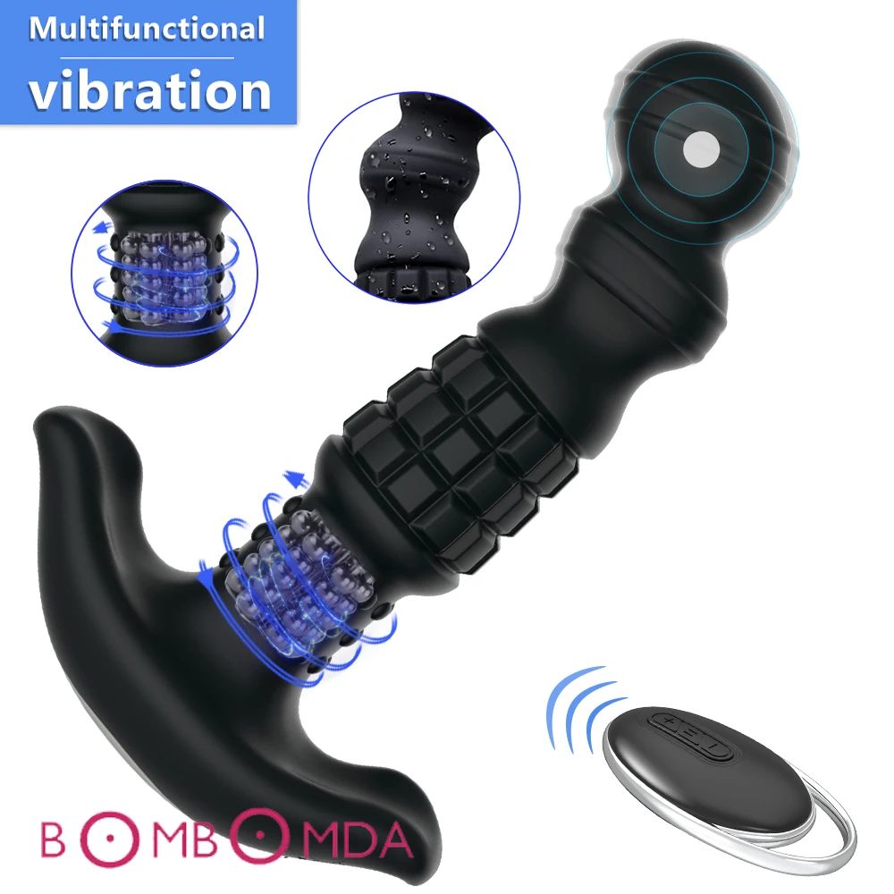 Male Anal Vibrator For Men Dildo Plug Prostate Massager Radio Controlled 360 Degree Rotation G point Stimulate Adult Toys | Красота и