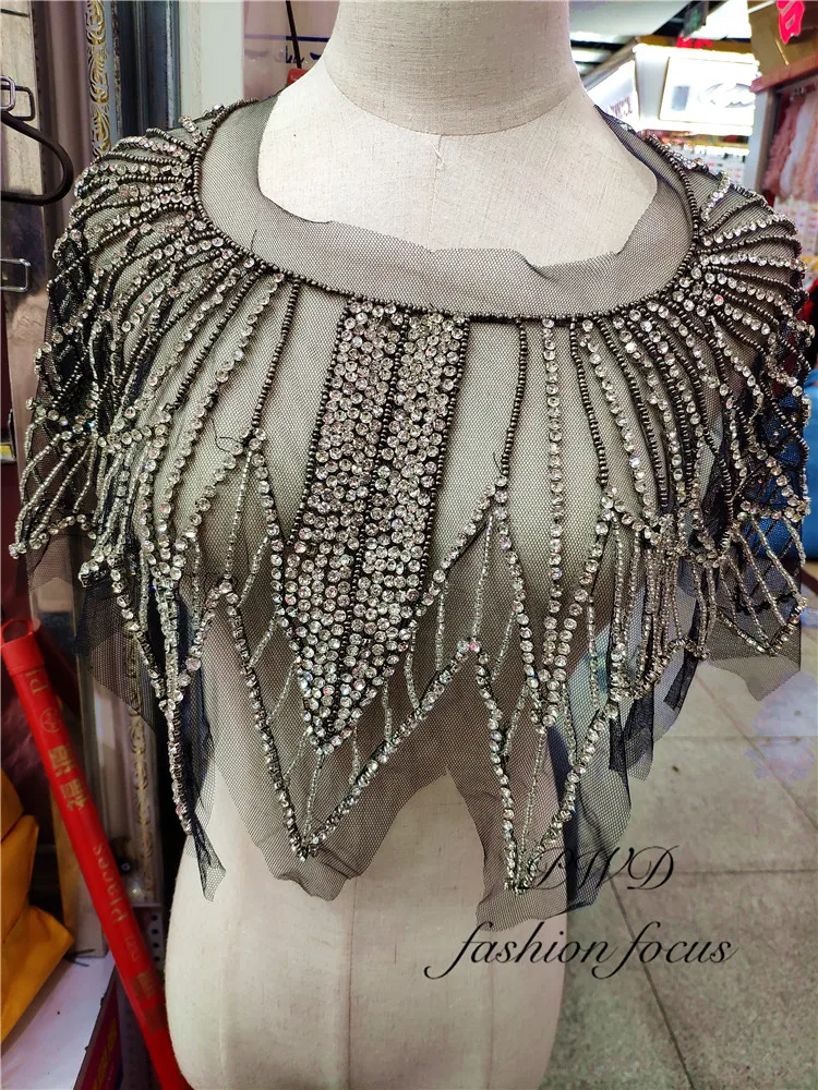 Зубчатая кружевная отделка стразы бахрома отделка для одежды вышивка бисером бахрома отделка кружева для свадебного платья/вечерние Шитье