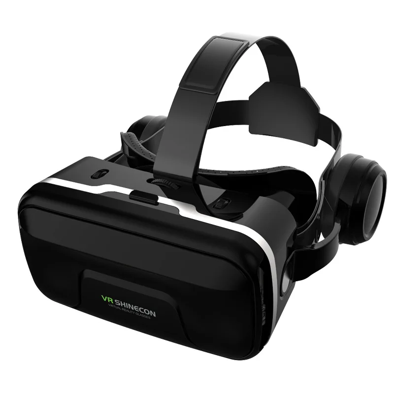 VR очки 3D с наушниками просмотра фильма игры шлем виртуальной реальности коробка для iPhone huawei Xiaomi 4,"-6,0" смартфон