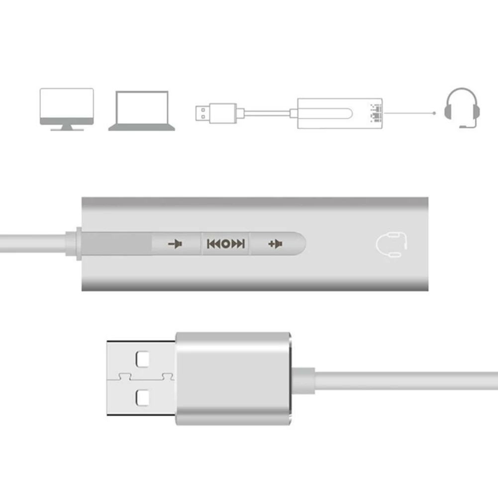 2 в 1 для ПК USB до 3,5 мм разъем портативный Plug And Play внешняя звуковая карта гарнитура адаптер регулятор громкости легкий говорящий