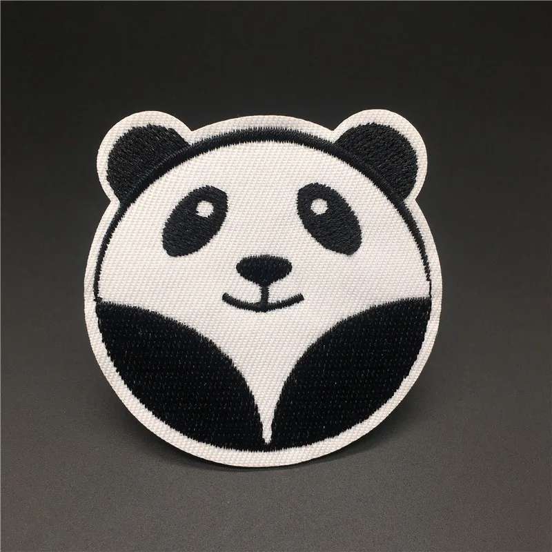 

Cute Panda Clothing Patch Size:6.5x6.6cm Cartoon Fabric Stickers For Clothes Stripes Embroidered Ironing Patches On Kids T-shirt