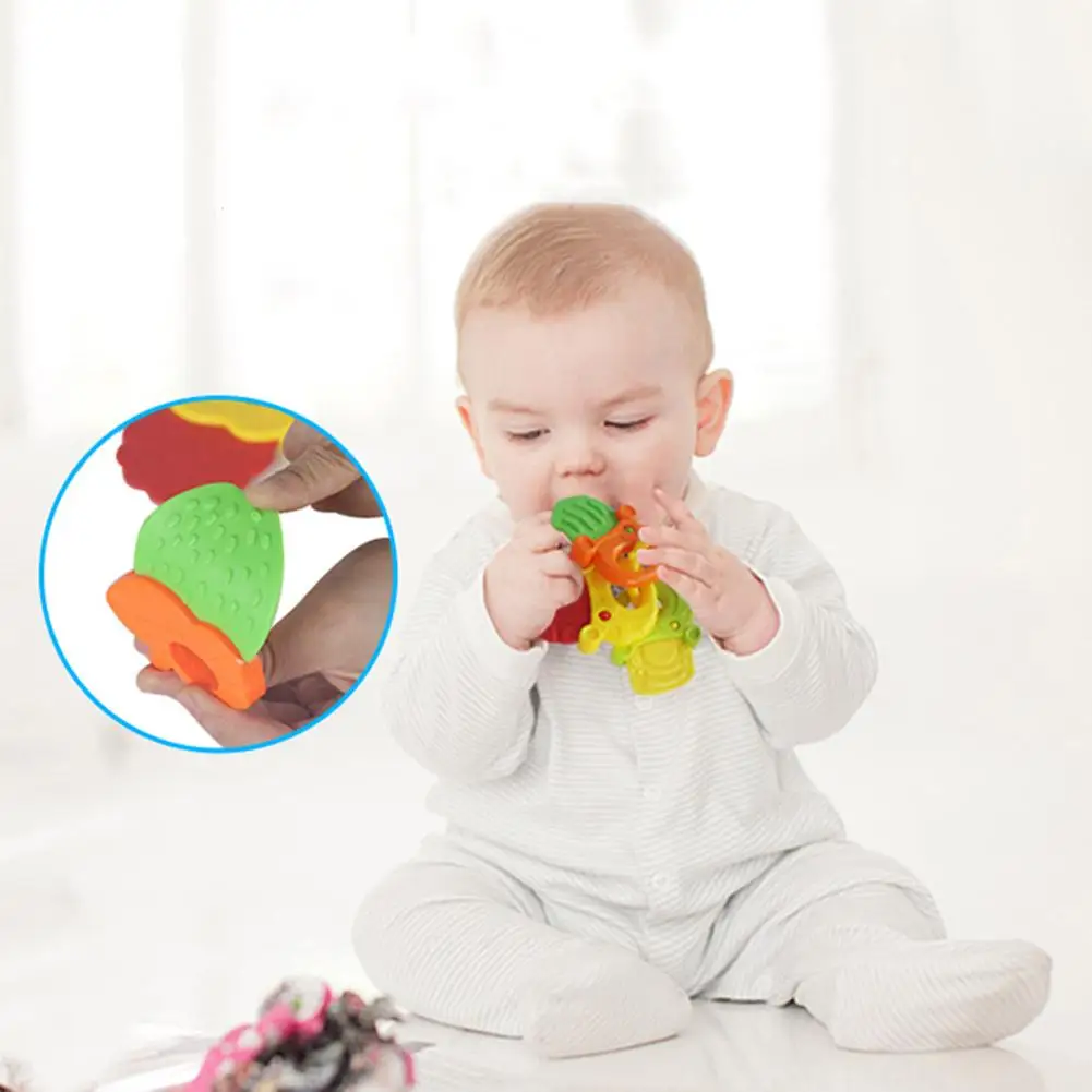 Baby toys 7/8/10Pcs Baby Rattles Toys Teether Shakers Newborn Toddler Hand Grip Bells New