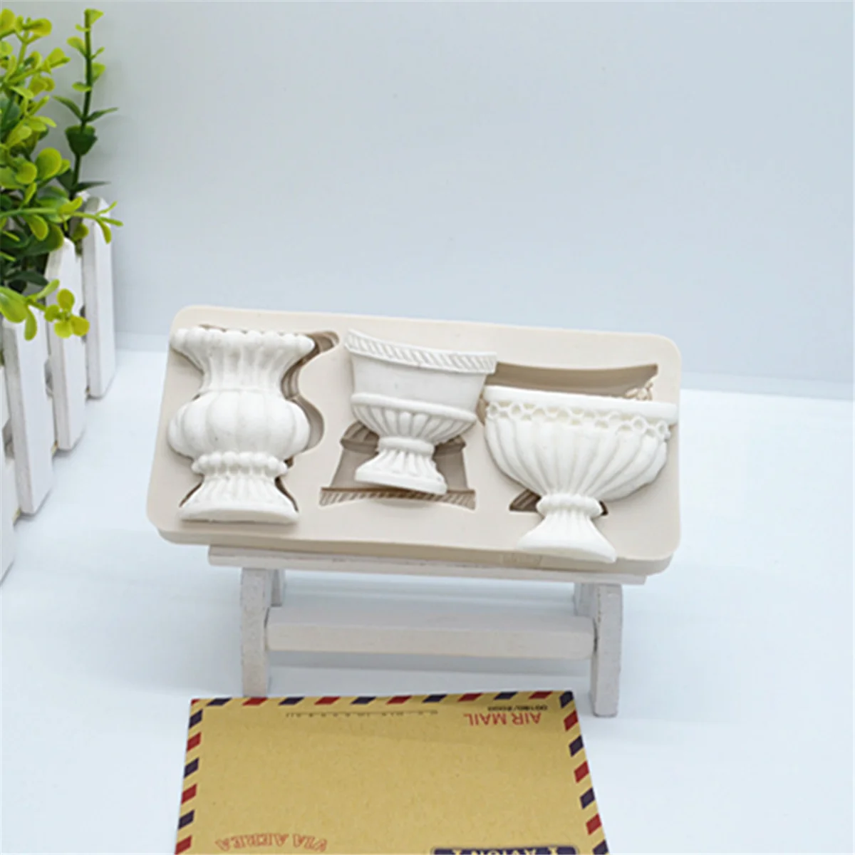 1pc Pots Fondant Cake Decorative Accessories Flower Silicone Resin Molds Cake Tools Pastry Kitchen Baking Accessories FM373