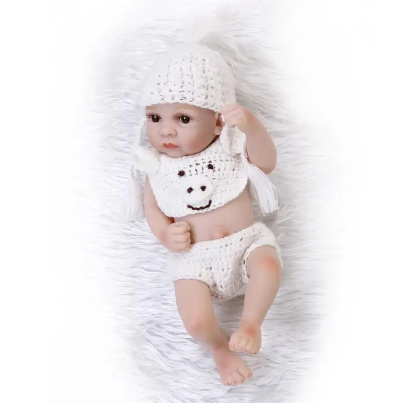 

Silica Gel Environmentally Friendly Soft Realistic Cute Model Infant Mini Doll Baby Bath to Sleep with Play House Toys