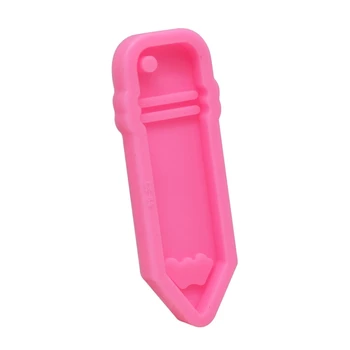 

Crystal Epoxy Resin Mold Super Glossy Pencil Key Chain Casting Silicone Mould DIY Crafts Decoration Keychain Pendant Making Tool