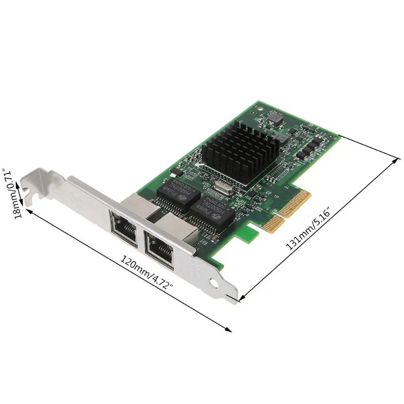 PCIE Daul Порты и разъёмы Broadcom 5709 чип браузер Gigabit Ethernet сетевой карты 2 RJ45 подключения внешних 10/100/1000 Мбит/с, бездисковой