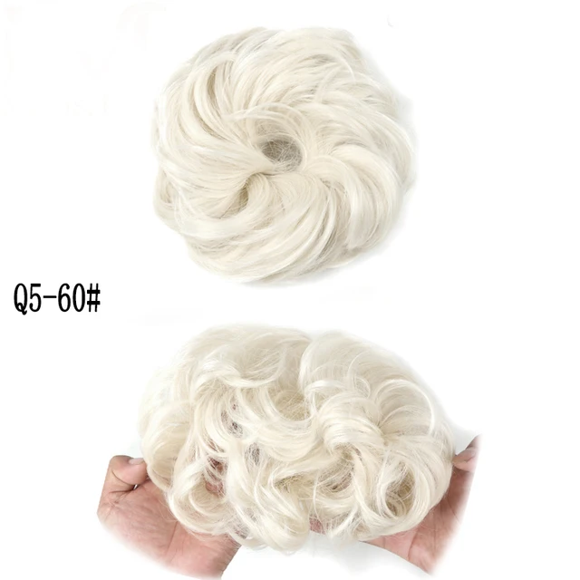MERISIHAIRHair Extensions Wavy Curly Messy Hair Bun Extensions Donut Hair Chignons Hair Piece Wig Hairpiece headwear rings ring 60