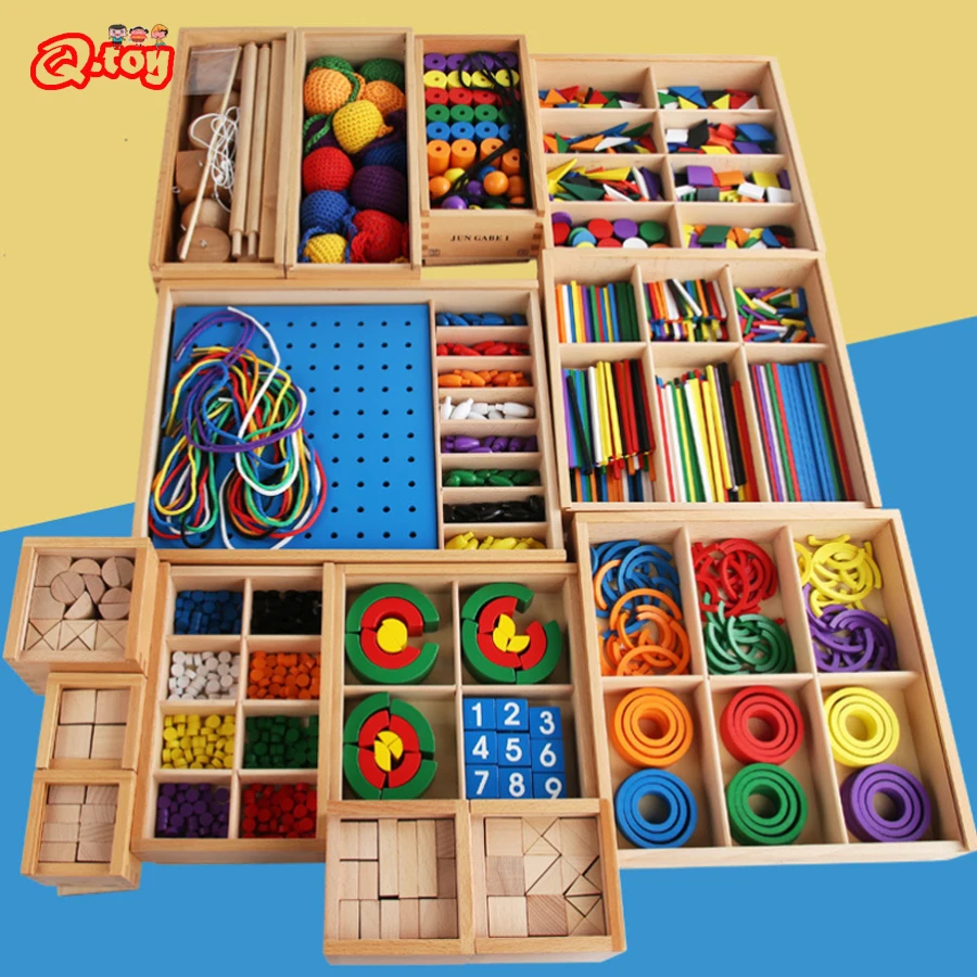 

Wooden Montessori Toy Teaching Materials Educational Froebel Toys 15 in 1 Games Wooden Puzzle Game for Child Christmas Toy Gift