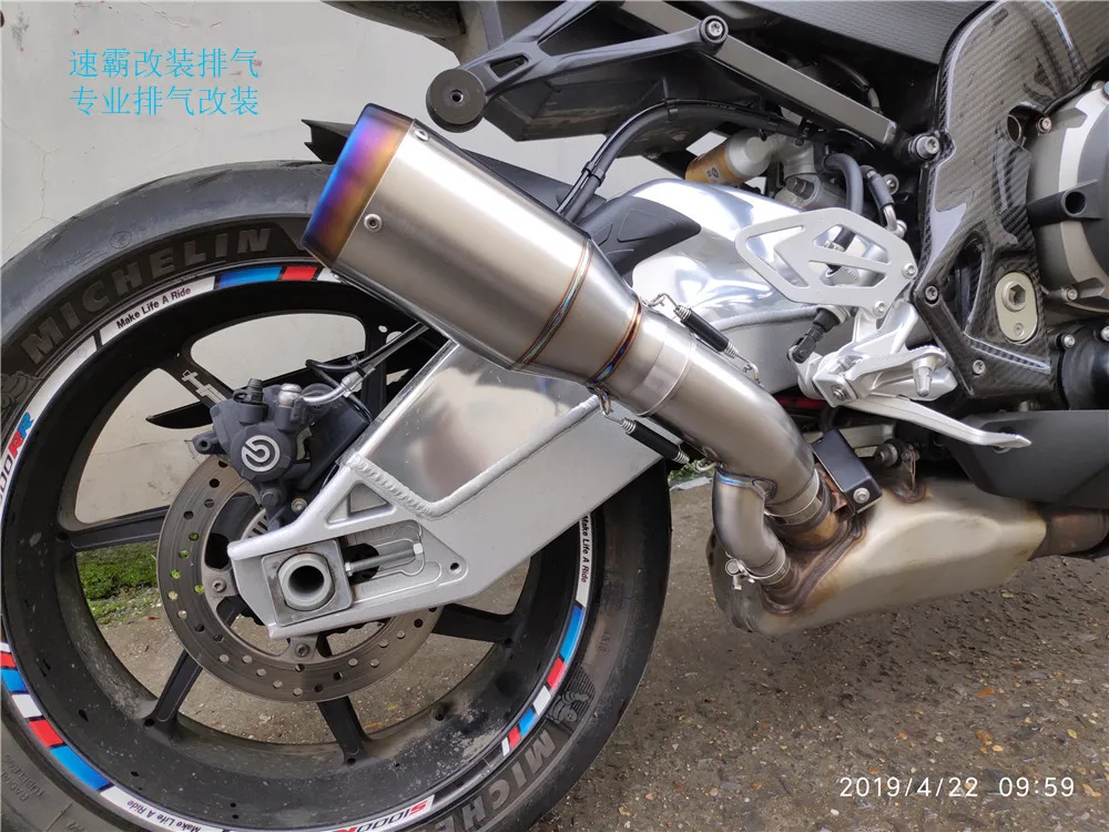 60 мм мотоцикл титановый сплав выхлопная труба Akrapovic S1000RR S1000R модифицированная для S1000RR S1000R звуковая волна жареная улица