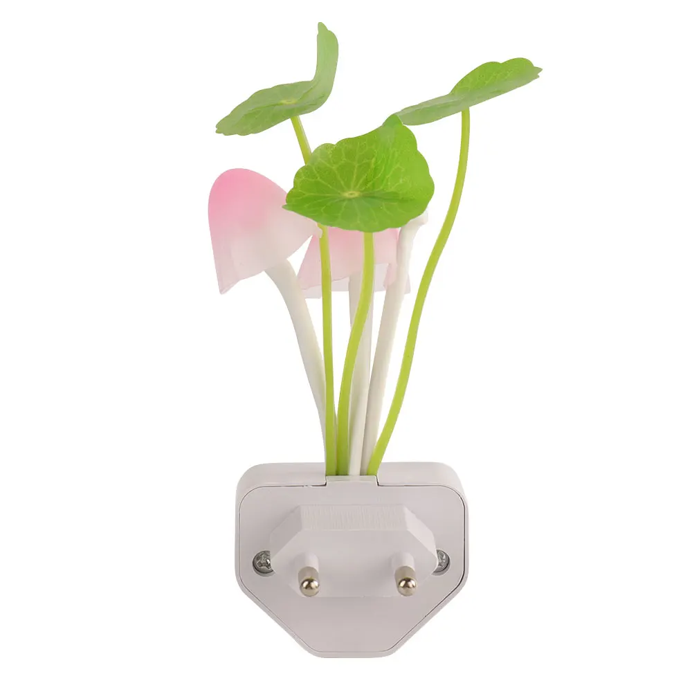 LED Colorful Night Light Control Induction Avatar Mushroom Lamp European Style Plug Adapter LED Energy Saving Home Decor night lamp for bedroom wall