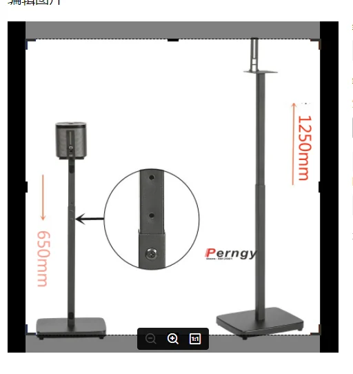 (1 pair=2pcs) SF08 65cm-125cm round column base adjustable surround sound speaker display stand floor Q90R Q950R sonos play 1