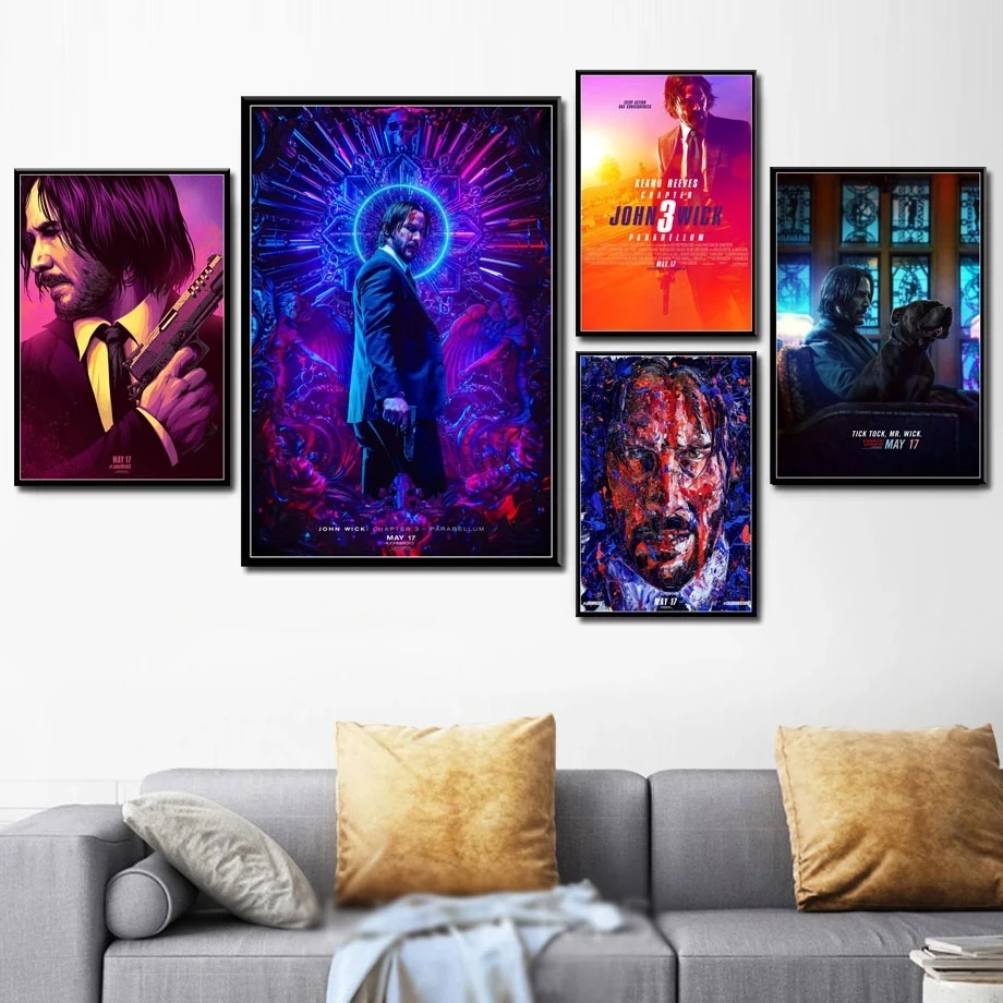 

John Wick Parabellum Popular Movies Art Painting Canvas Poster Wall Home Decor Hight Quality Childrens Room Decorate No Frame