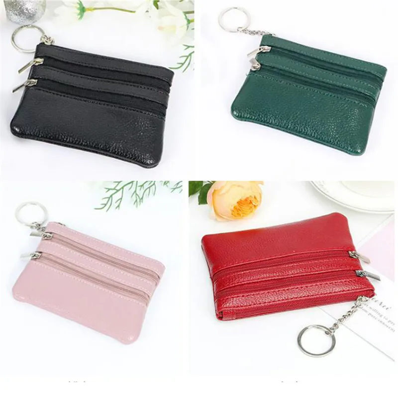 YouCY Women PU Leather Tassel Square Mini Wallet Zip Coin Purse Card Holder Clutch Bag Short Wallets Ladies with Pocket,Compact Thin Pocket,Black Tassel Wallet