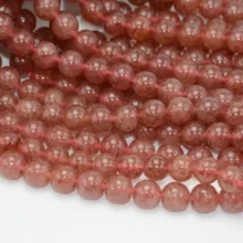 Натуральный хорошее качество клубника кварц Свободные Круглые бусины 6 мм, 8 мм-без улучшения цвета