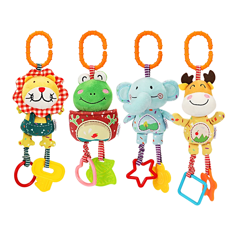 Детская ручка, плюшевая игрушка для детей 0-3 лет, ветряной колокольчик, подвеска, детская головоломка, ручное кольцо, Новинка - Цвет: Four piece suit