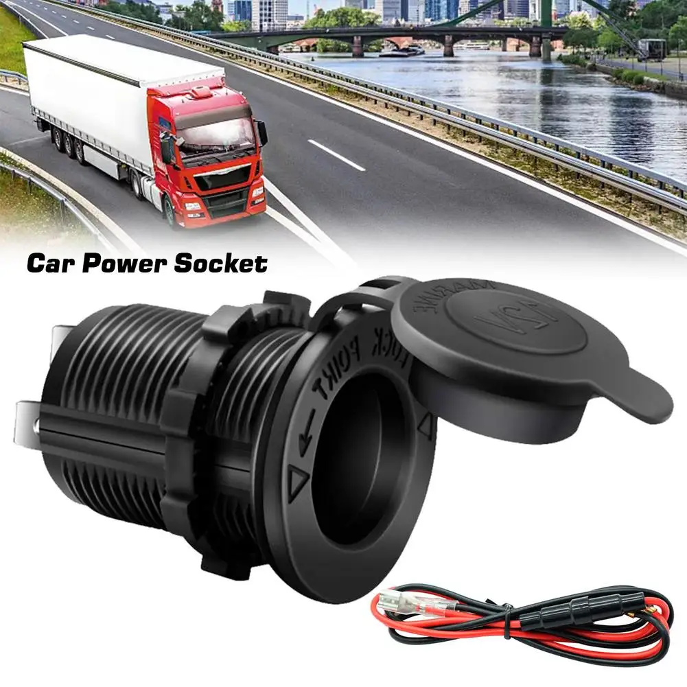 Car Power Socket 12 24V Lightweight Dust proof Outlet With Waterproof