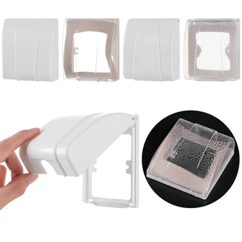 

86Type Plastic Switch Splash Box Switch protective Cover Kitchen Toilet Bathroom Socket Safety Waterproof Box Power Outlet Box