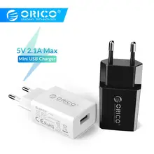 ORICO 5V1A 5V2A USB дорожное зарядное устройство, зарядное устройство для мобильного телефона, настенный адаптер с европейской вилкой для iPhone, samsung, Xiaomi, huawei
