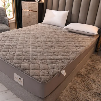 

Winter Super Warm Berber Fleece Elastic Fitted Sheet Quilt Cover Bed Cover Suitable For King Size