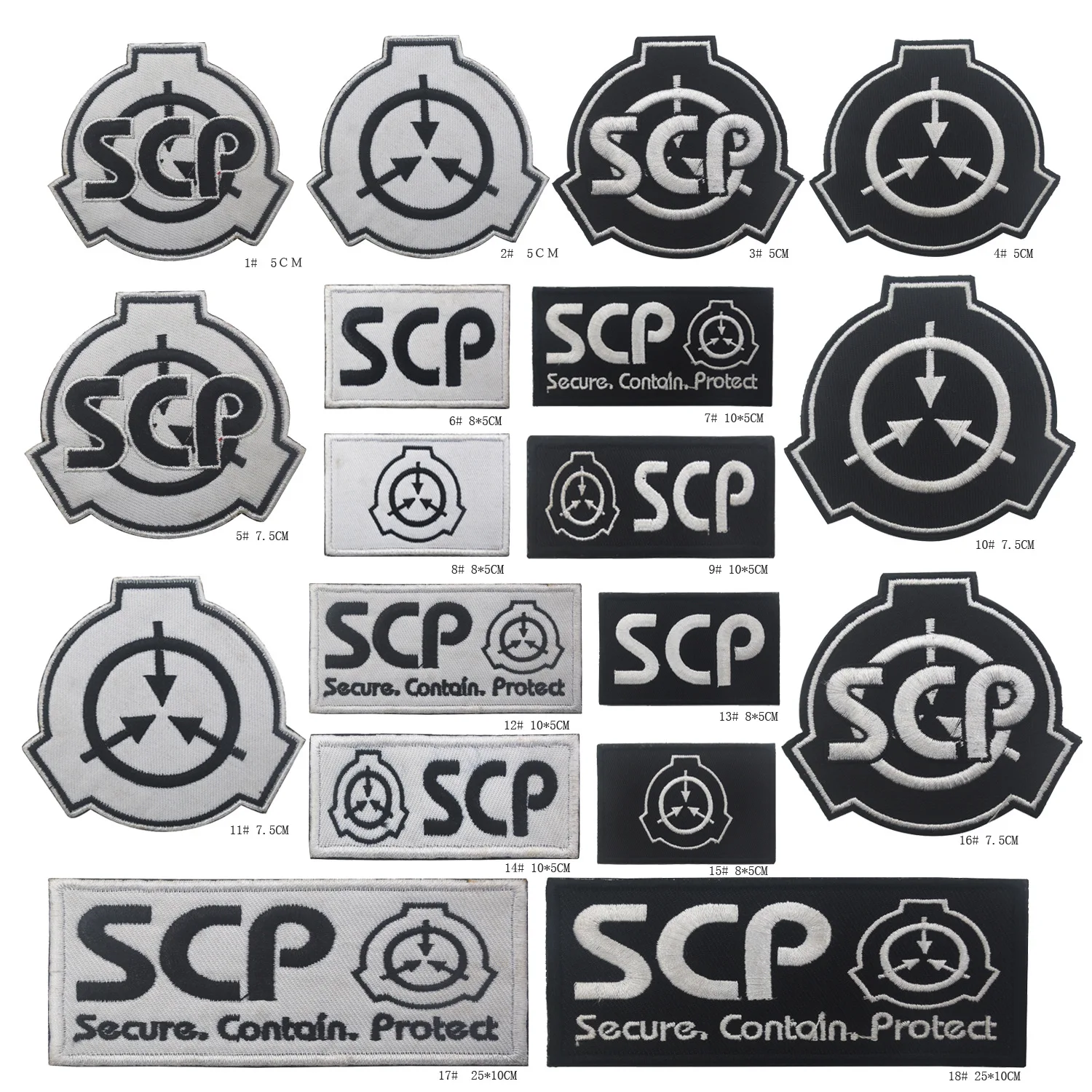 A Selection of SCP Foundation Patches. SCP-999 and Black Faux