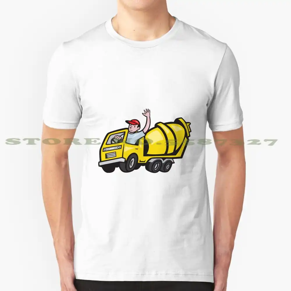 Construction Worker Driver Cement Mixer Truck Summer Funny T Shirt For Men Women Cement Truck Truck Mixer Construction Concrete T Shirts Aliexpress