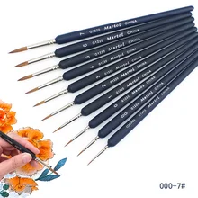 Профессиональный волчий волос крючок ручка миниатюрная кисть для рисования художественные кисти для рисования гуашь Масляная Живопись принадлежности художественные Кисти