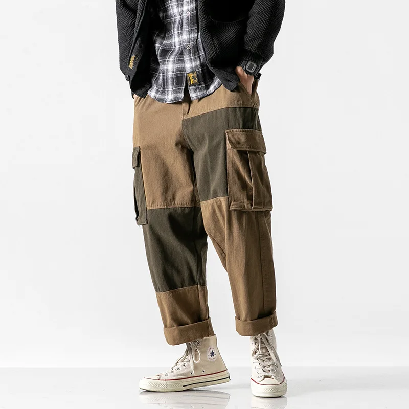 

City Where the Product Origional Popular Brand Winter Double Color Joint Straight-Cut Bib Overall National Trends MEN'S Pants