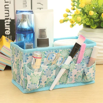 

1Pc Portable Non-Woven Multifunction Folding Home Office Desktop Storage Makeup Cosmetics Zakka Storage Box Home Storage Box