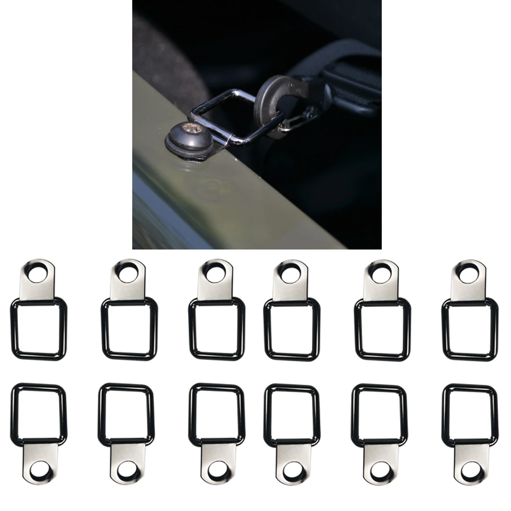 MagiDeal 12 x D Ring Flatbed Truck Trailer Tie Down Cargo Anchor Tie Down