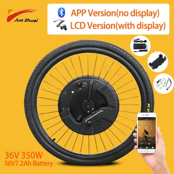 

Jueshuai Imortor 3 kit Electric Bike Kit 36V 350W Mortor with 24" 26" 700C 29" Motor Wheel 7.2 Ah All in one set E bike
