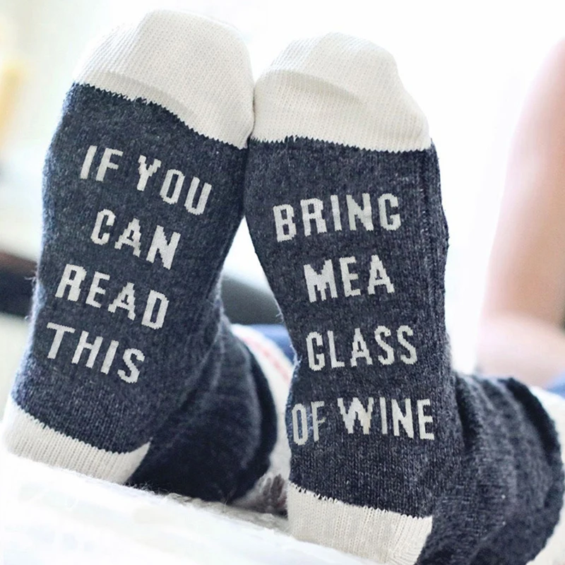 

Funny Sports Socks Letter Printed If You Can Read This Bring Me A Beer Cycling Socks Women Men Stylish Running Compression Sock