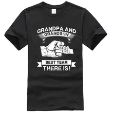 Дедушка и внука лучшую команду-новая футболка для Дедушки-дедушки объявление для DAD to be дедушка