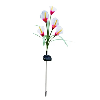 

Landscape Yard Outdoor Waterproof Balcony Pathway LED Solar Light Garden Decor Lawn Calla Flower Backyard Plug In 80cm Park