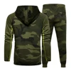 Camo Men Tracksuit Hooded Outerwear Hoodie Set 2 Pieces Autumn Sporting Male Fitness Camouflage Sweatshirts Jacket + Pants Sets ► Photo 2/6
