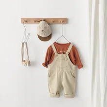 Детская одежда; коллекция года; осенняя одежда; стиль; корейский стиль; Детские хлопковые ковбойские подтяжки