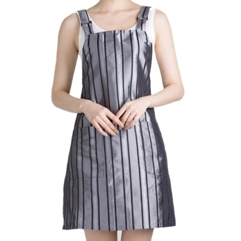 

Practical Silver Hairdressing Apron Korean Style Striped Hair Cutting Bib Barber Styling Salon Hairdresser Household Waist Cloth