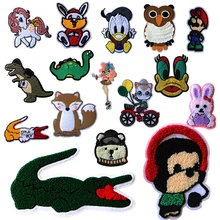 Нашивки в виде единорога, динозавра, Совы с блестками, нашивки с железом для одежды DIY, полосатая одежда, лоскутные наклейки, значки на заказ