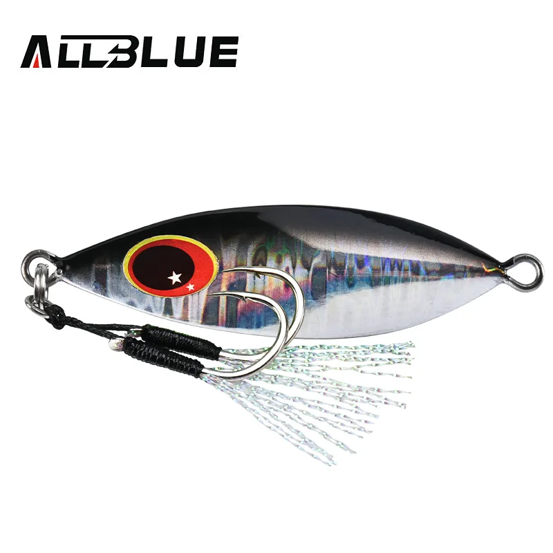 Металлическая блесна ALLBLUE ATLAS, приманка для джига, 14 г, 20 г, 30 г, 40 г, 60 г, искусственная приманка на суше, медленная отсадка, супер жесткие свинцовые снасти для ловли окуня - Цвет: Color F