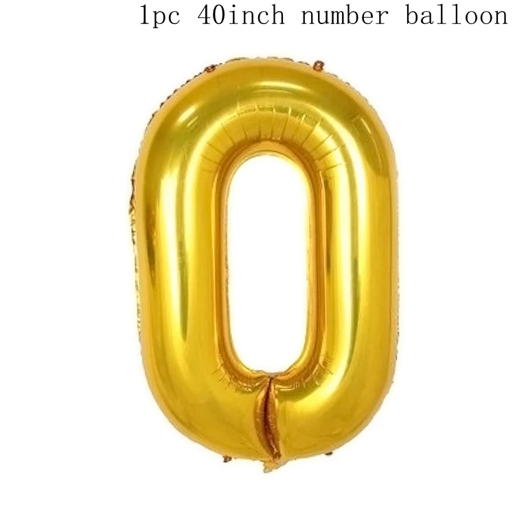 0 number balloon Huiran 15 шт. шары на день рождения 30 40 50 украшения на день рождения 30th 40th 50th Декор на день рождения Юбилей шары - Цвет: 0 number balloon