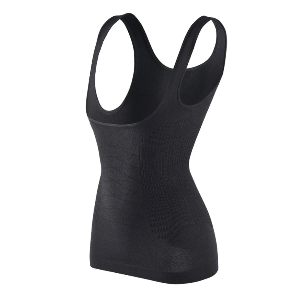 FITLIFE Seamless Women Slimming Open Bust Tank Top Tummy Control Vest Shaper Body Shapewear Waist Slimming Shapers - Цвет: Black