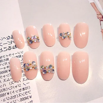 

24pcs Fashion Bare French Nails Fake Nail Tips Full Cover Artificial False Nails