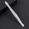 1PCS Eyebrow Hair Tweezers Professional Eyebrow Hair Removal Tweezer Flat Tip Tool Stainless Steel Convenient Small No Rust 5