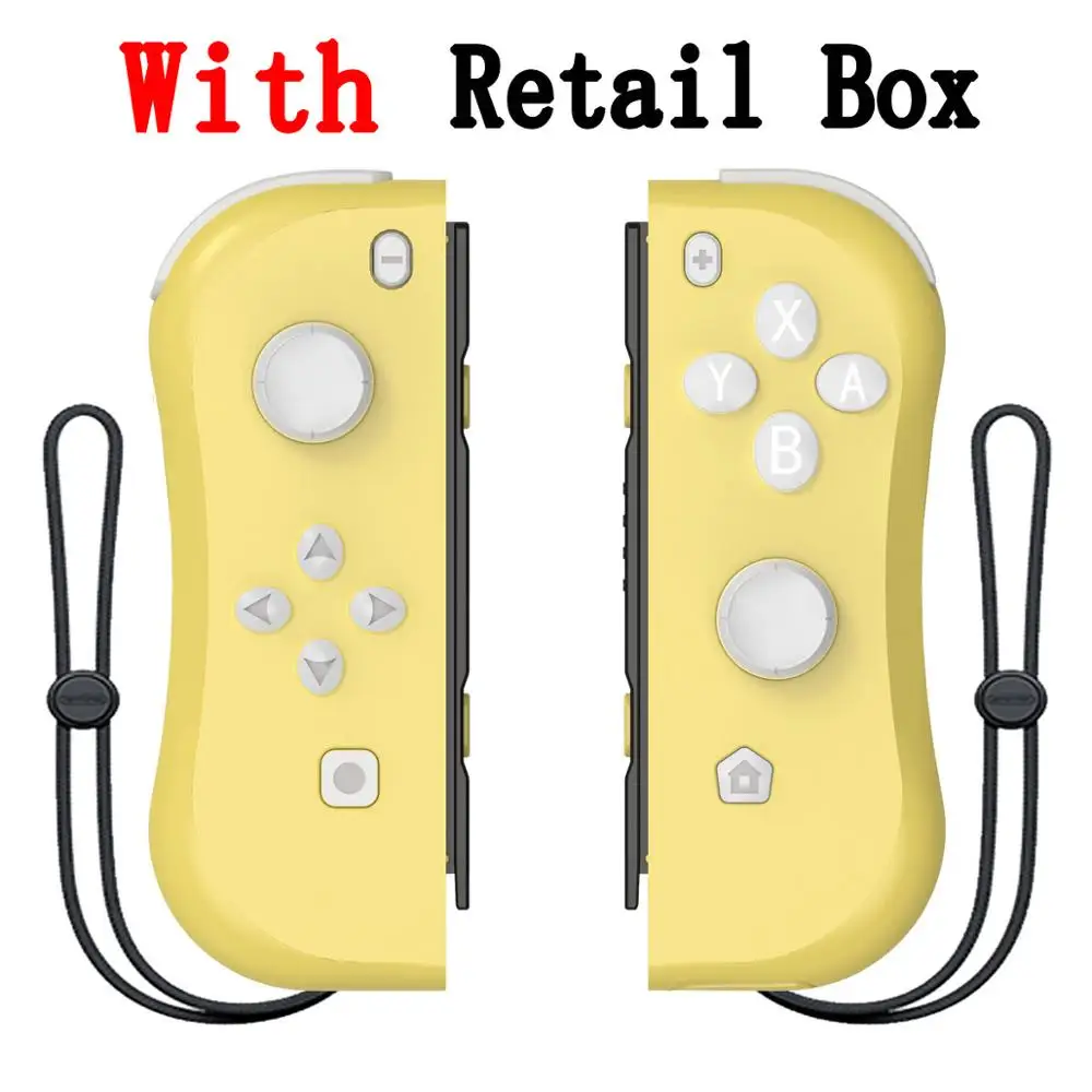 Bluetooth Джойстик для nintendo Zend ручка переключателя Joycon Joy Con Геймпад контроллер игровая консольная панель триггер джойстик - Цвет: Yellow With Box